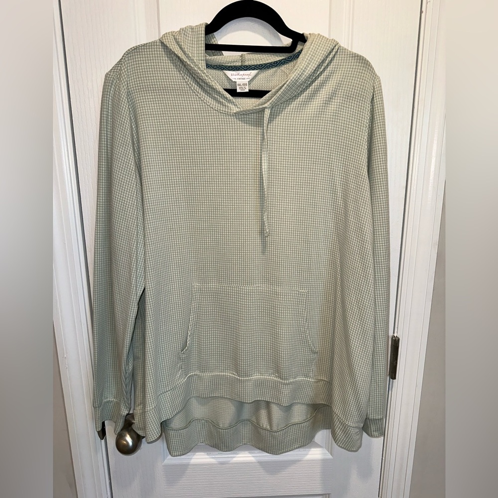 Weatherproof vintage green plaid hoodie tunic XXL lighter weight